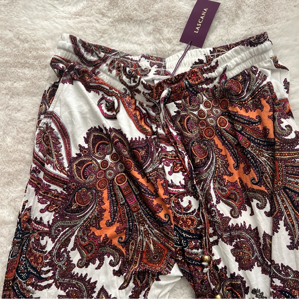 Lascana for Venus 8 Woman’s Tribal Print Size Med Jersey Jogger Pants Pockets